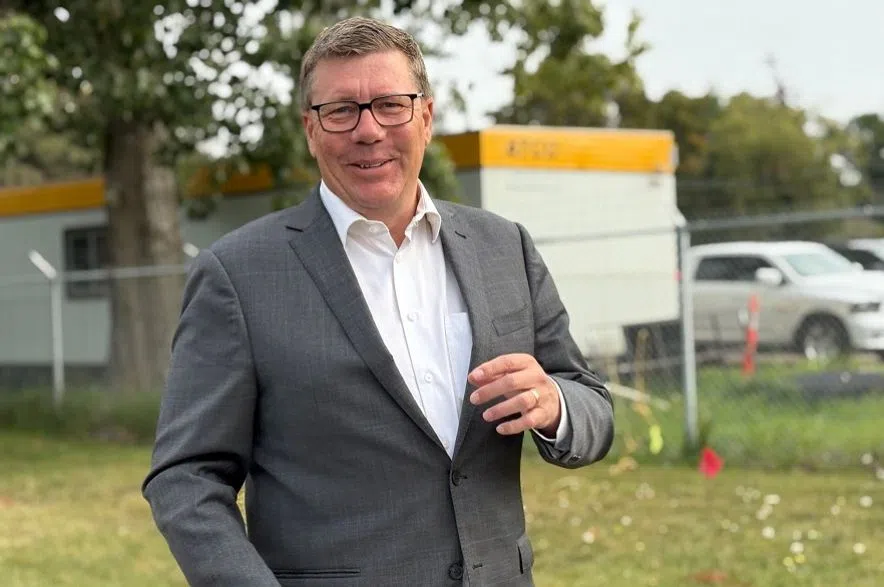 Premier Scott Moe at urgent care centre 25 per cent completion
