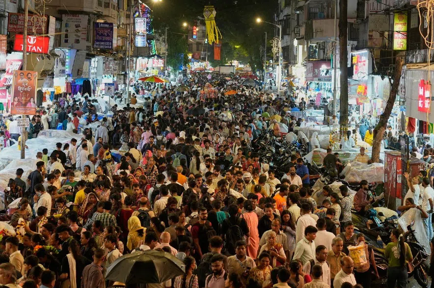Diwali market.