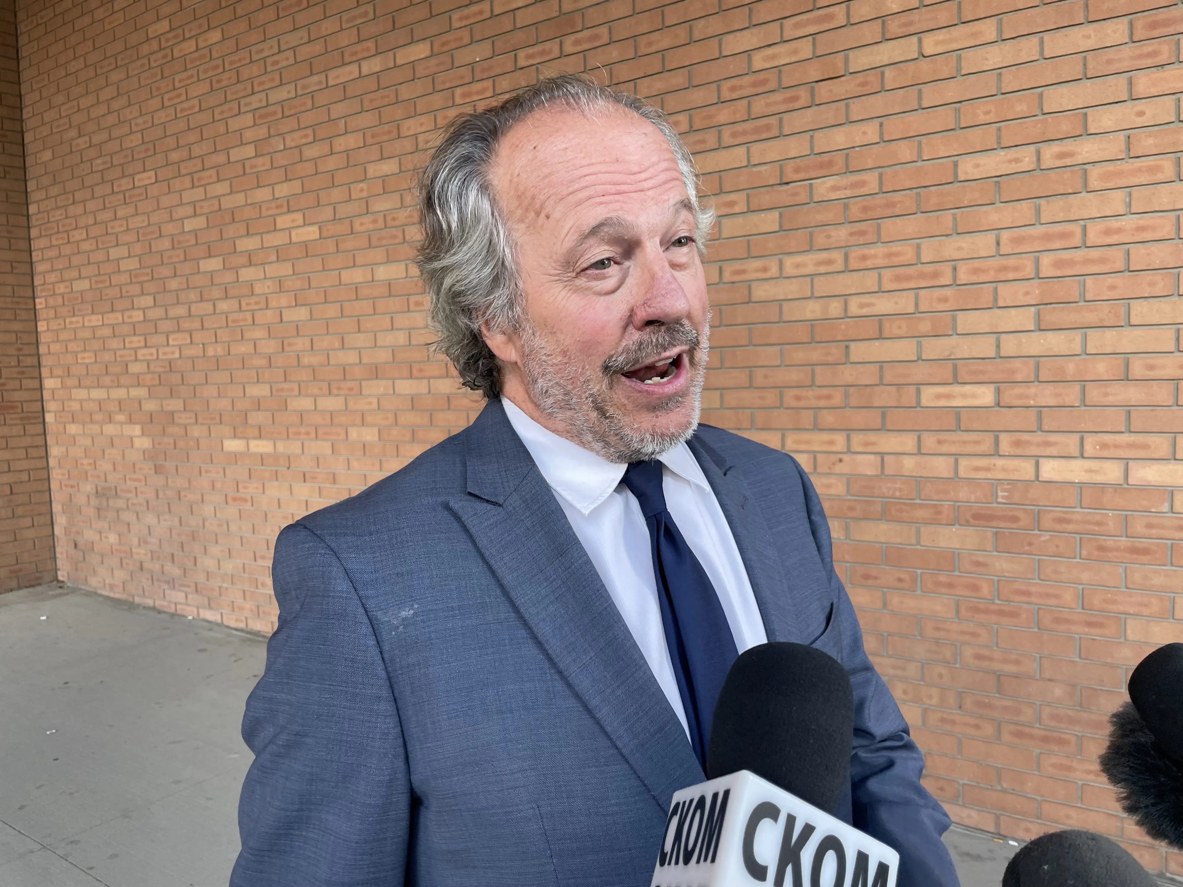 Ron Piché in front of Saskatoon Provincial Court