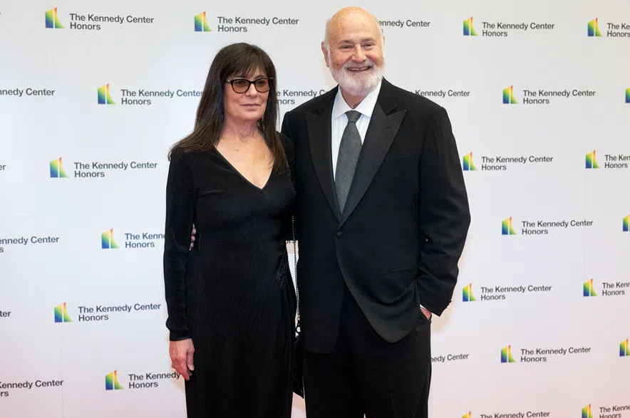 Rob Reiner and Michelle Reiner arrive on the red carpet at the State Department for the Kennedy Center Honors gala dinner, Saturday, Dec. 2, 2023, in Washington.