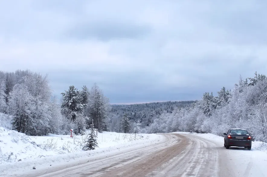 Snowy road.