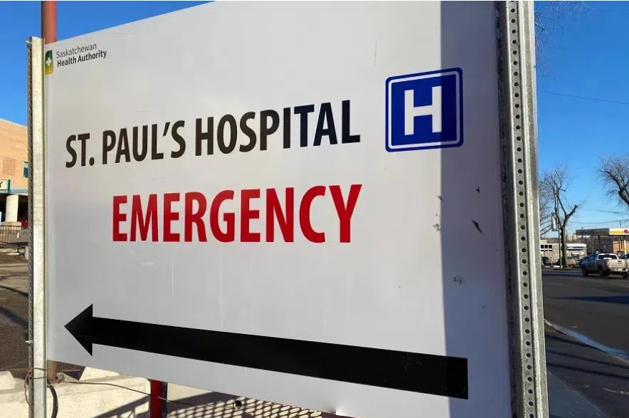 St Paul's hospital sign.