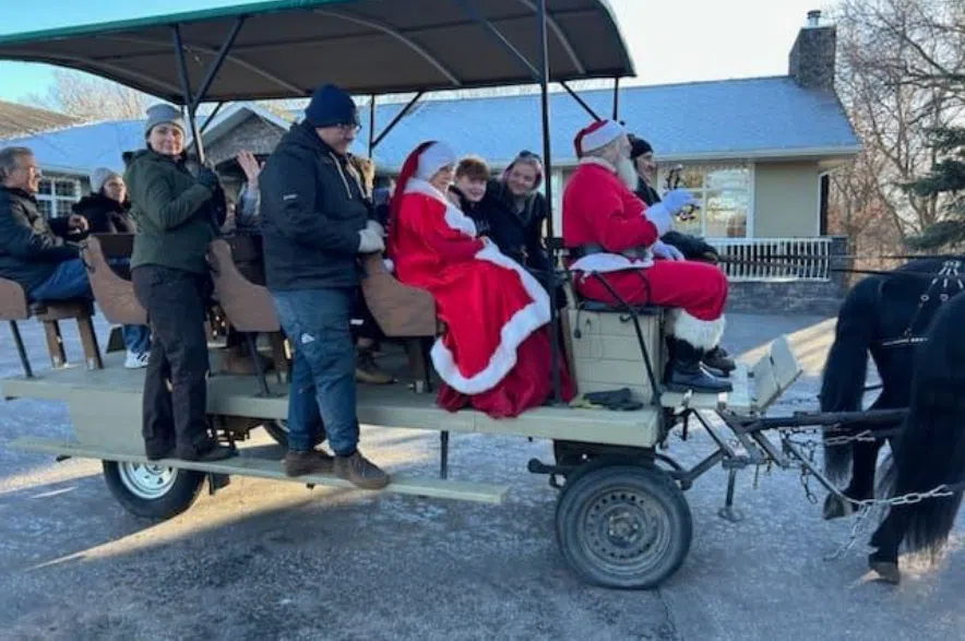 Horse-drawn carriage.