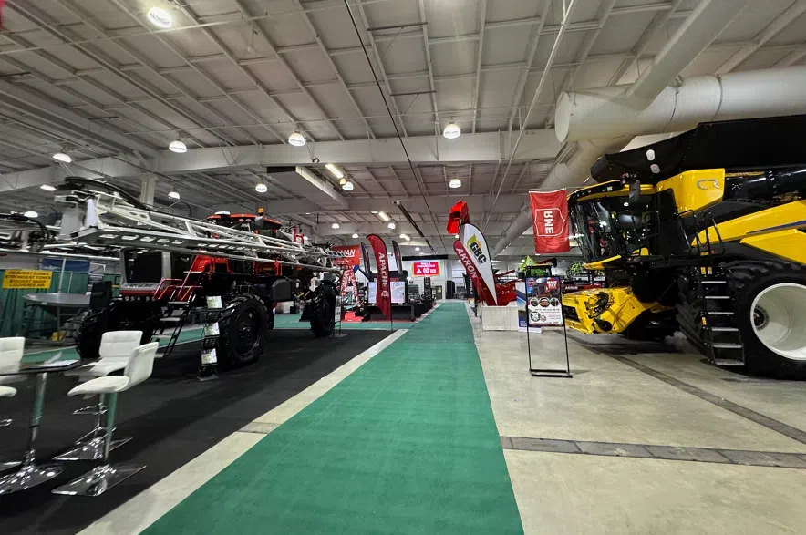 The show floor of the The Crop Production Show in Saskatoon.