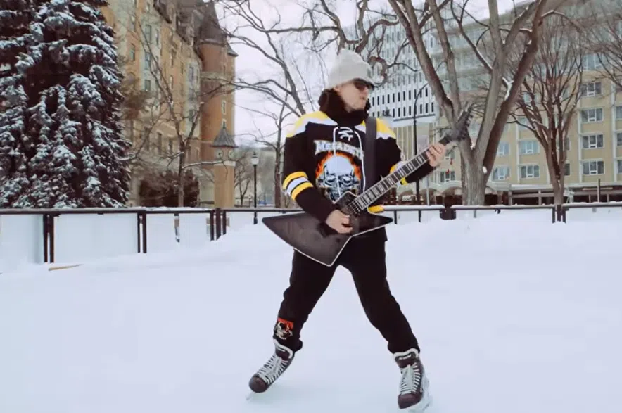 Metal on ice: Megadeth guitarist shreds on skates at Saskatoon’s Meewasin rink