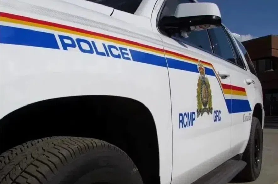 RCMP vehicle with logo printed on side.