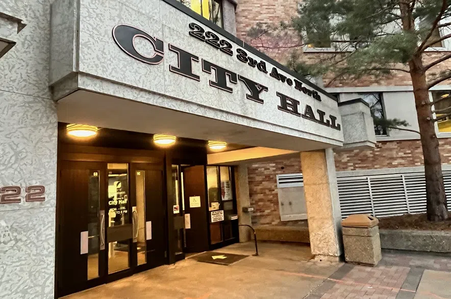 The facade and entrance to Saskatoon City Hall.