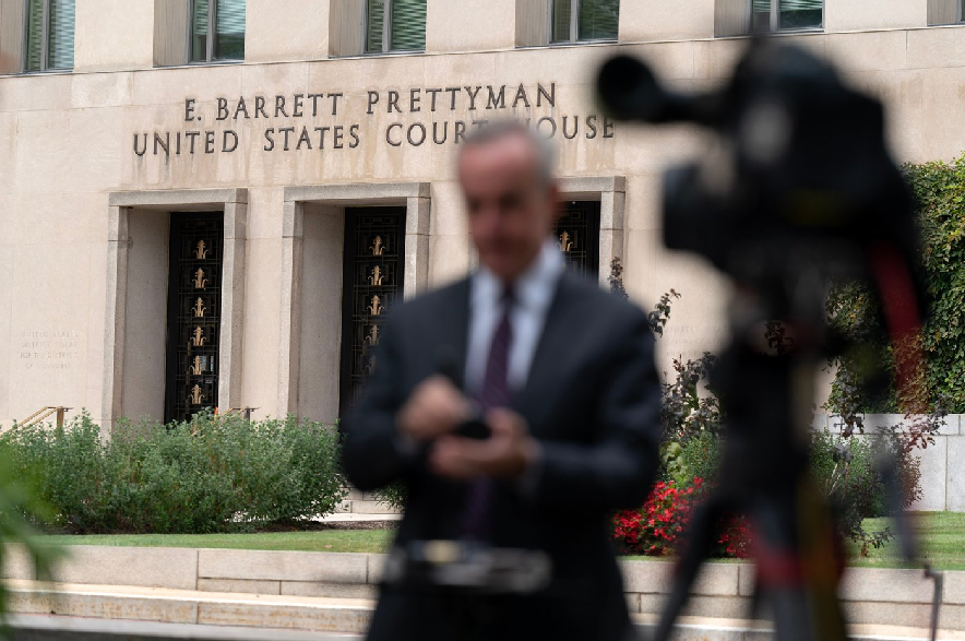 The E. Barrett Prettyman U.S. Federal Courthouse, is seen Wednesday, Sept. 23, 2026, in Washington.