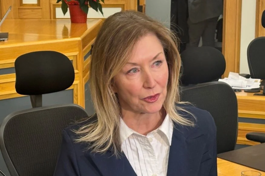 Mayor Cynthia Block at the conclusion of budget deliberations in Dec. 2025.