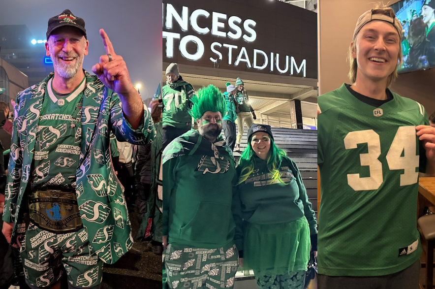 Saskatchewan Roughrider fans during the 2025 Grey Cup.