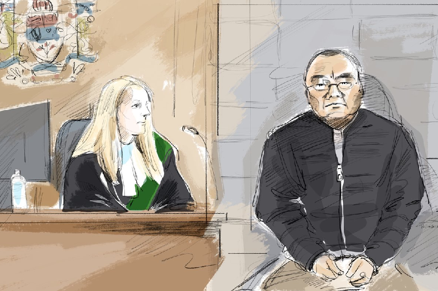 Kenneth Law appears in court in Brampton, Ont., Wednesday, May 3, 2023 in an artist's sketch.