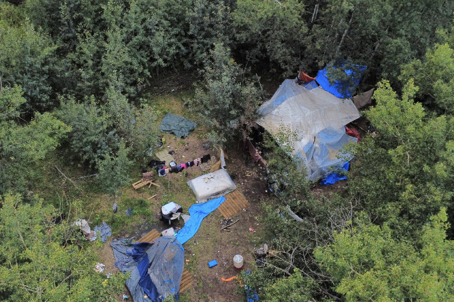 A homeless encampment outside of Prince Albert.