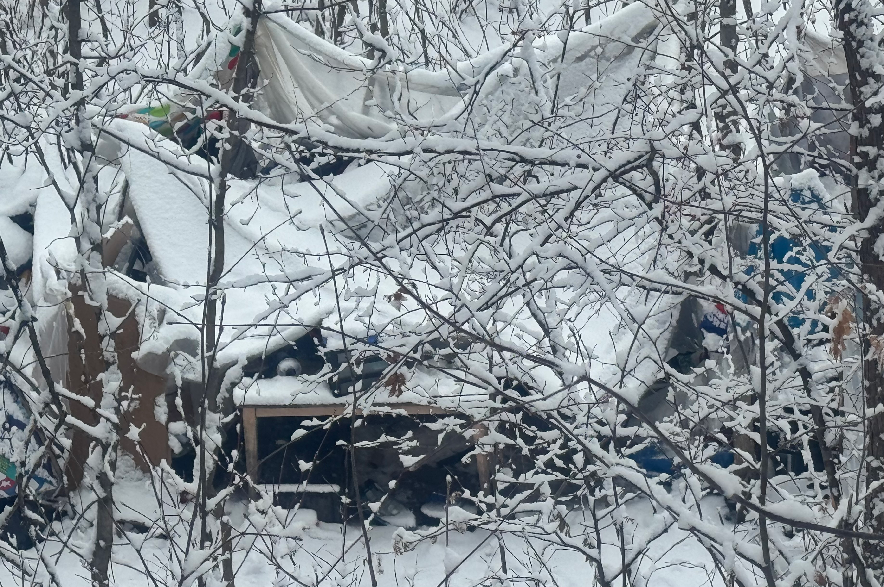 A homeless encampment outside of Prince Albert.