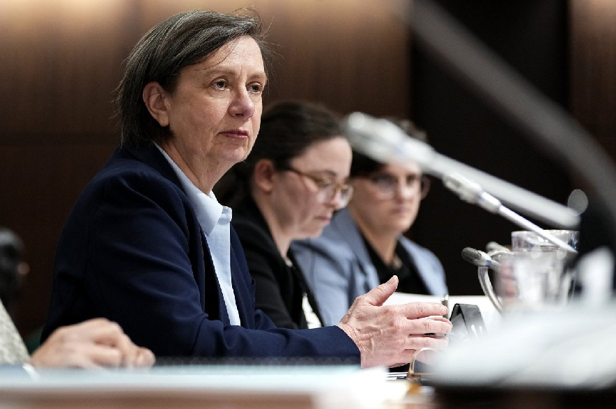 Parliamentary Budget Officer Annette Ryan prepares to appear at the Standing Committee on Government Operations and Estimates on Parliament Hill in Ottawa, on Tuesday, June 16, 2026.