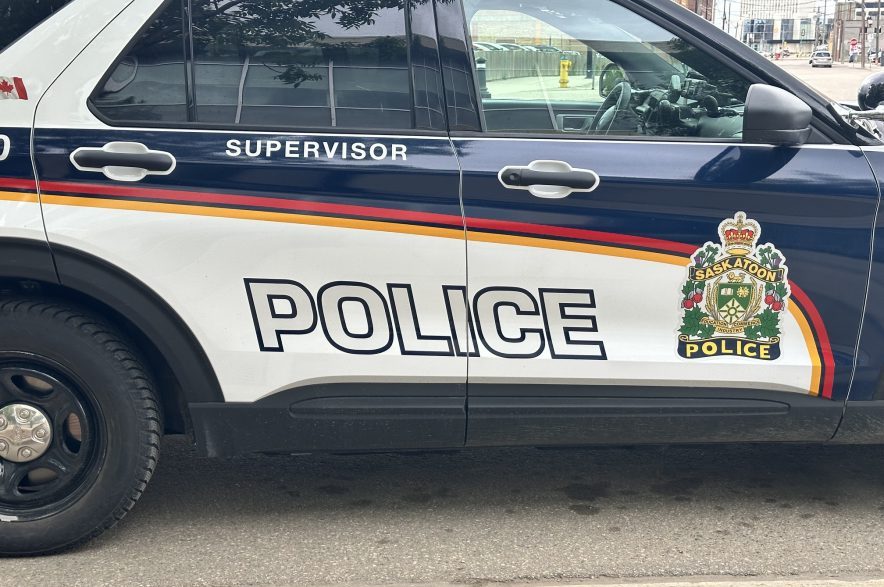 the side of a Saskatoon police car