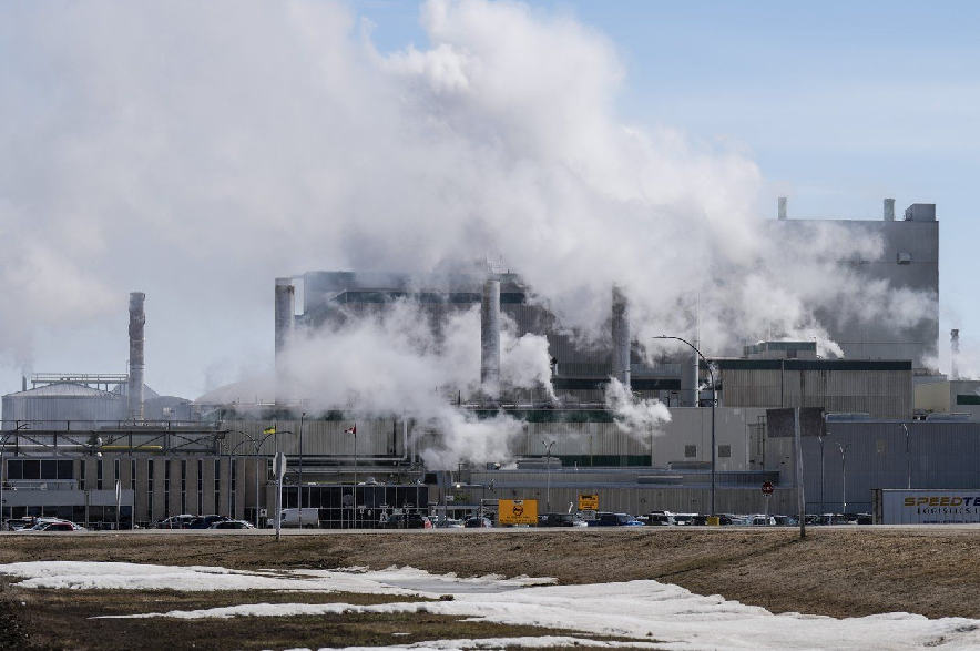 A view of the Mosaic Potash plant in Belle Plaine, Sask. on Monday, April 7, 2025.