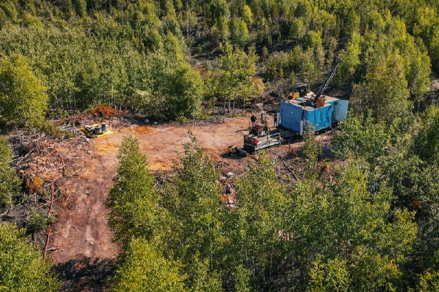 An aerial view of a potential mine site near Uranium City, Sask.