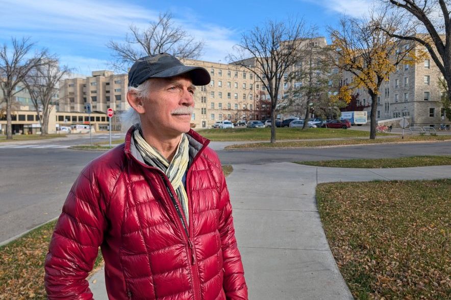 Neal Ferniuk stands in front of the Royal University Hospital