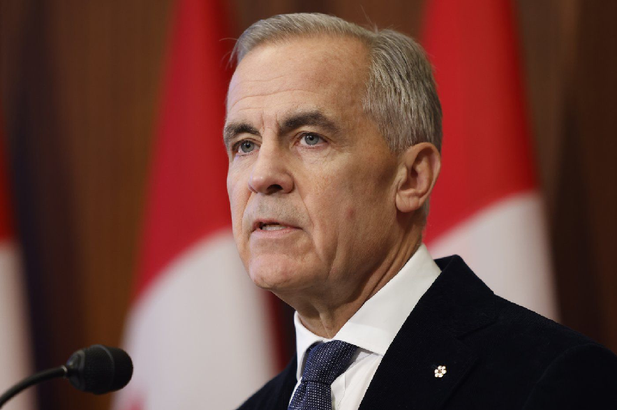 Prime Minister Mark Carney delivers a statement in Ottawa on Sunday, Oct. 18, 2026 on the deadly fire at Canadian Forces Base Wainwright.