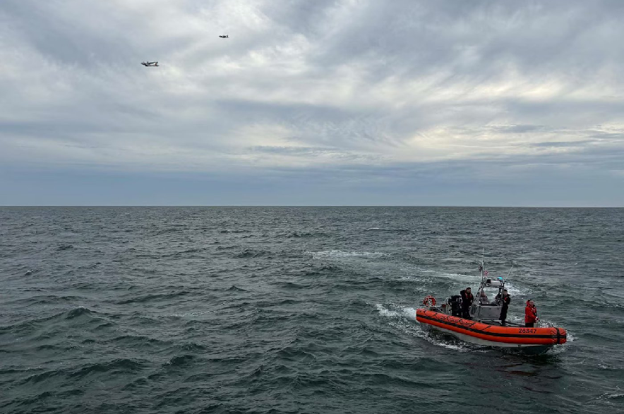 United States Coast Guard continues search for six people after locating debris from missing aircraft off Nantucket as shown in this handout image provided by the United States Coast Guard.