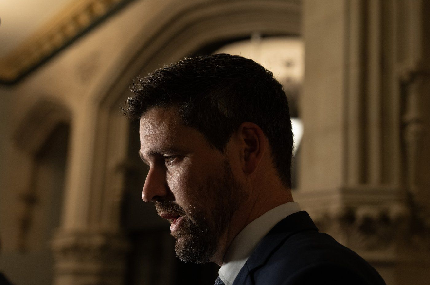 Justice Minister Sean Fraser speaks with the media before caucus in Ottawa, Wednesday, Sept. 23, 2026.
