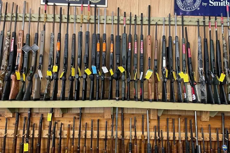 Some of the inventory at Regina's TnT Gunworks.