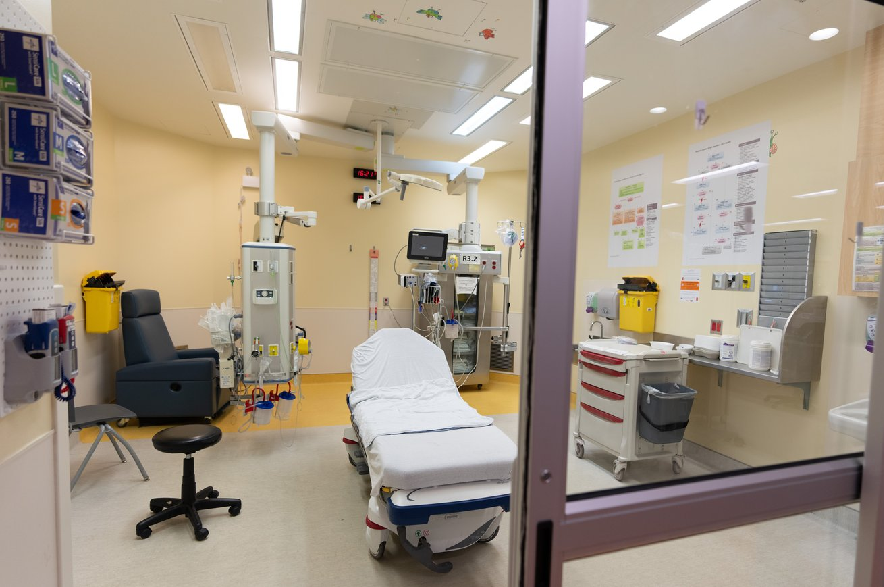 A vacant room in the emergency ward at The Montreal Children's Hospital on Thursday, Sept. 19, 2024 in Montreal.