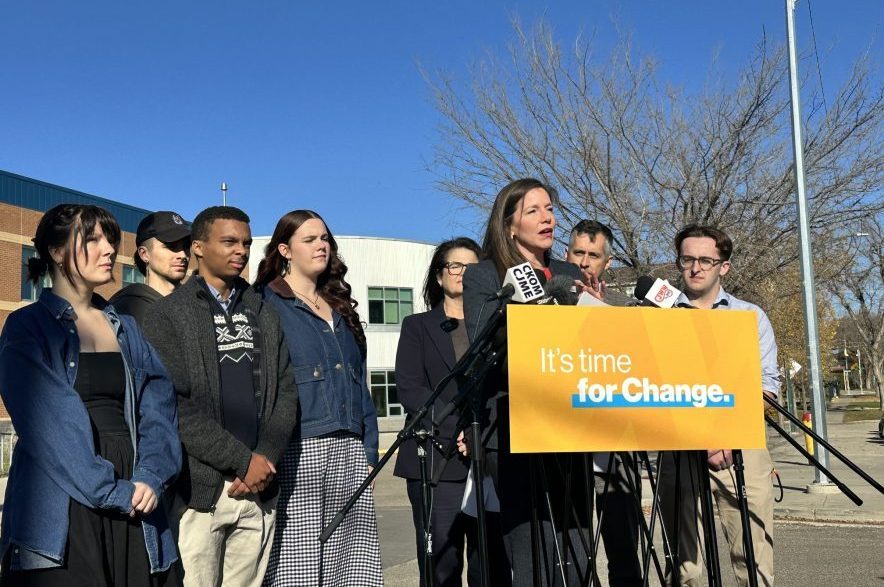 Meara Conway, Saskatchewan NDP health critic, outlines the play to improve primary health care in Saskatchewan through her party's new plan on Oct. 21, 2026. (Libby Gray/650 CKOM)