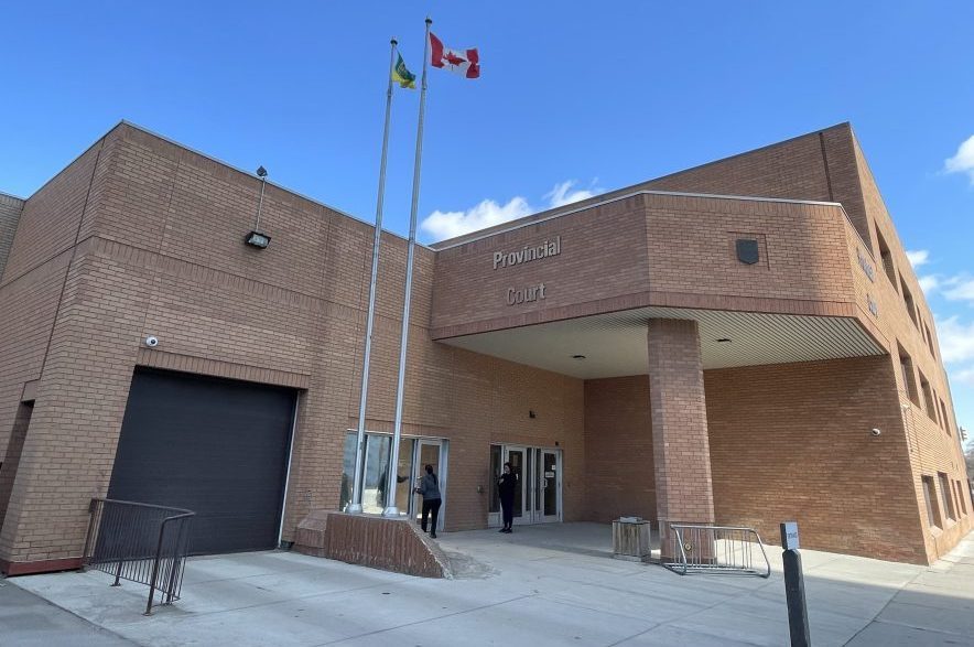The Saskatoon Provincial Courthouse in April 2023. (Libby Gray/650 CKOM)