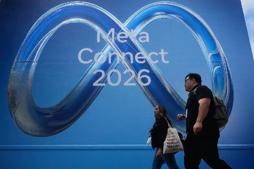 Attendees walk past a Meta logo during the Meta Connect conference, Wednesday, Sept. 23, 2026, in Menlo Park, Calif.