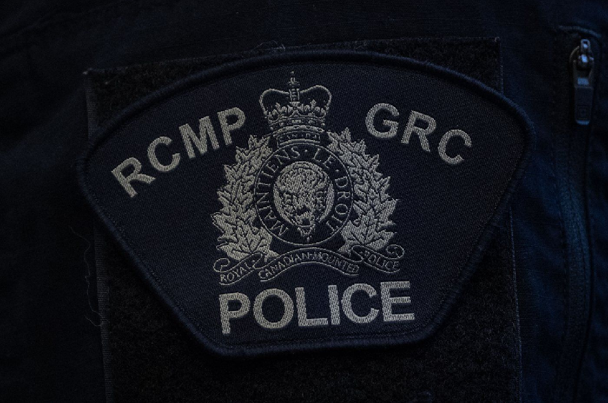a black RCMP patch