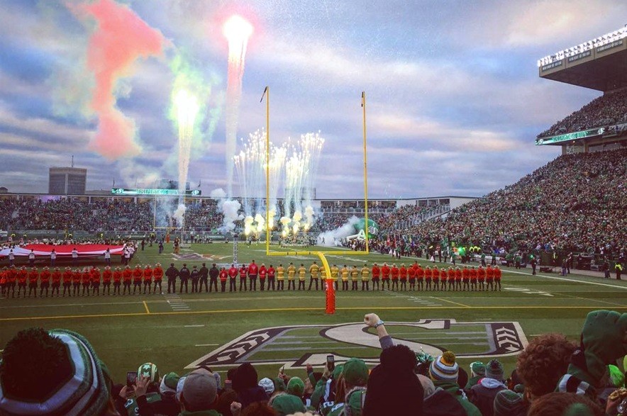 A sold-out crowd of over 33,000 fans watched the Saskatchewan Roughriders play their final game at Mosaic Stadium at Taylor Field on Oct. 29, 2016 in a 24-6 loss to the B.C. Lions.