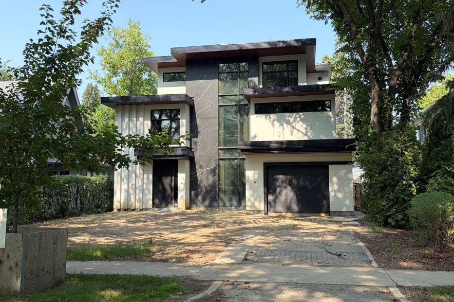 The Kellns' nearly completed home in the 800 Block of University Drivet in July 2026.