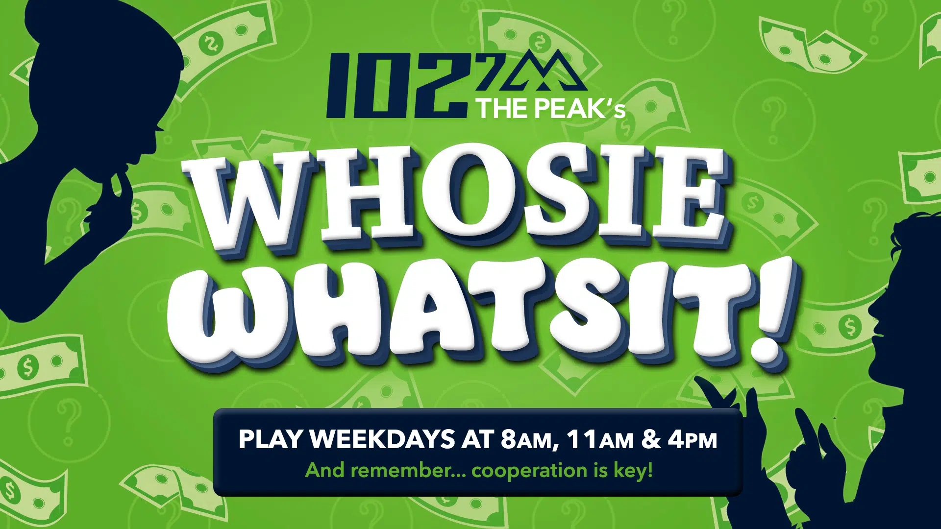 Whosie Whatsit! on 102.7 THE PEAK