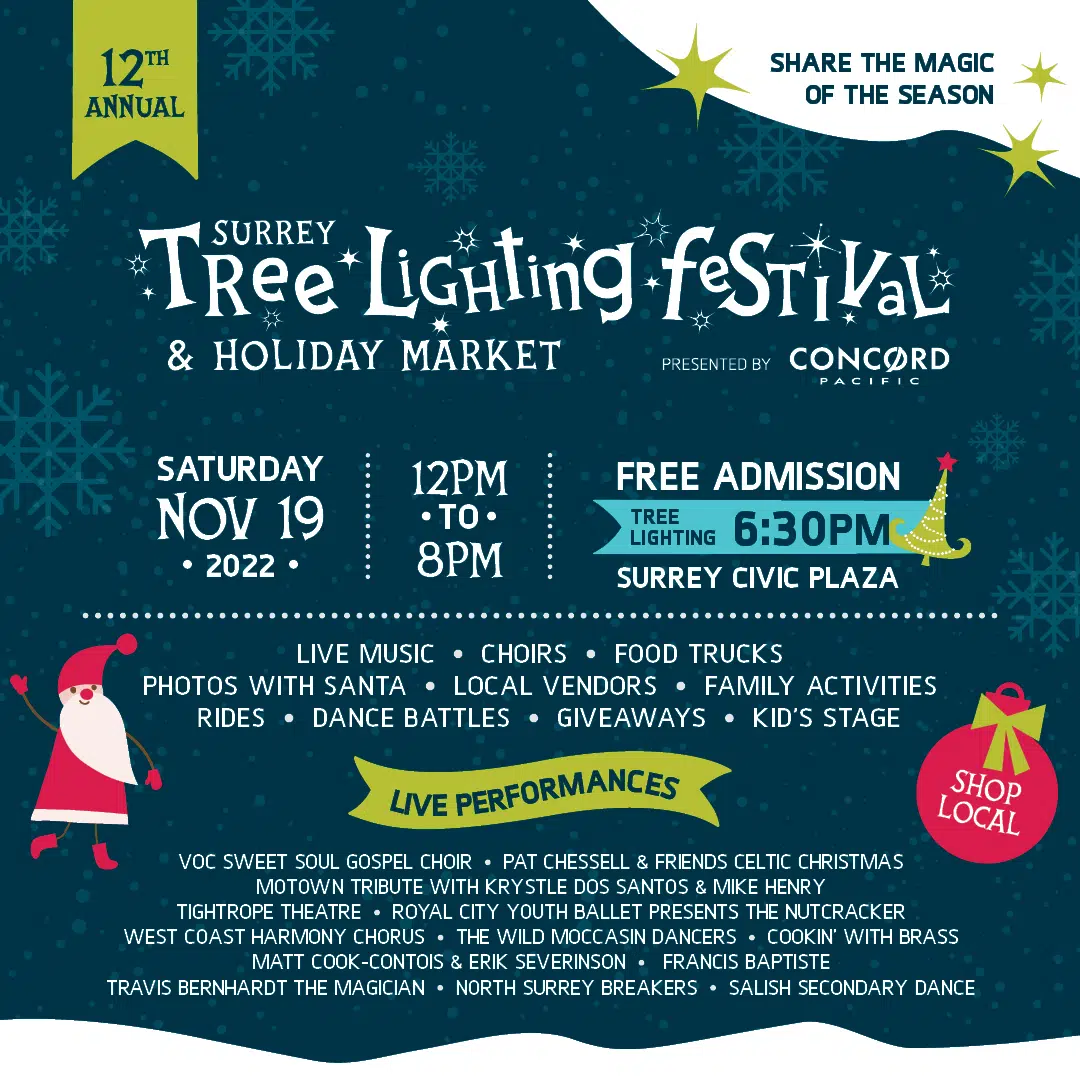 Win 50 Food Truck Bucks for Surrey Tree Lighting Festival! 102.7 THE