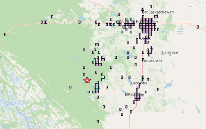 Earthquake near Rocky Mountain House upgraded to Magnitude 5.0