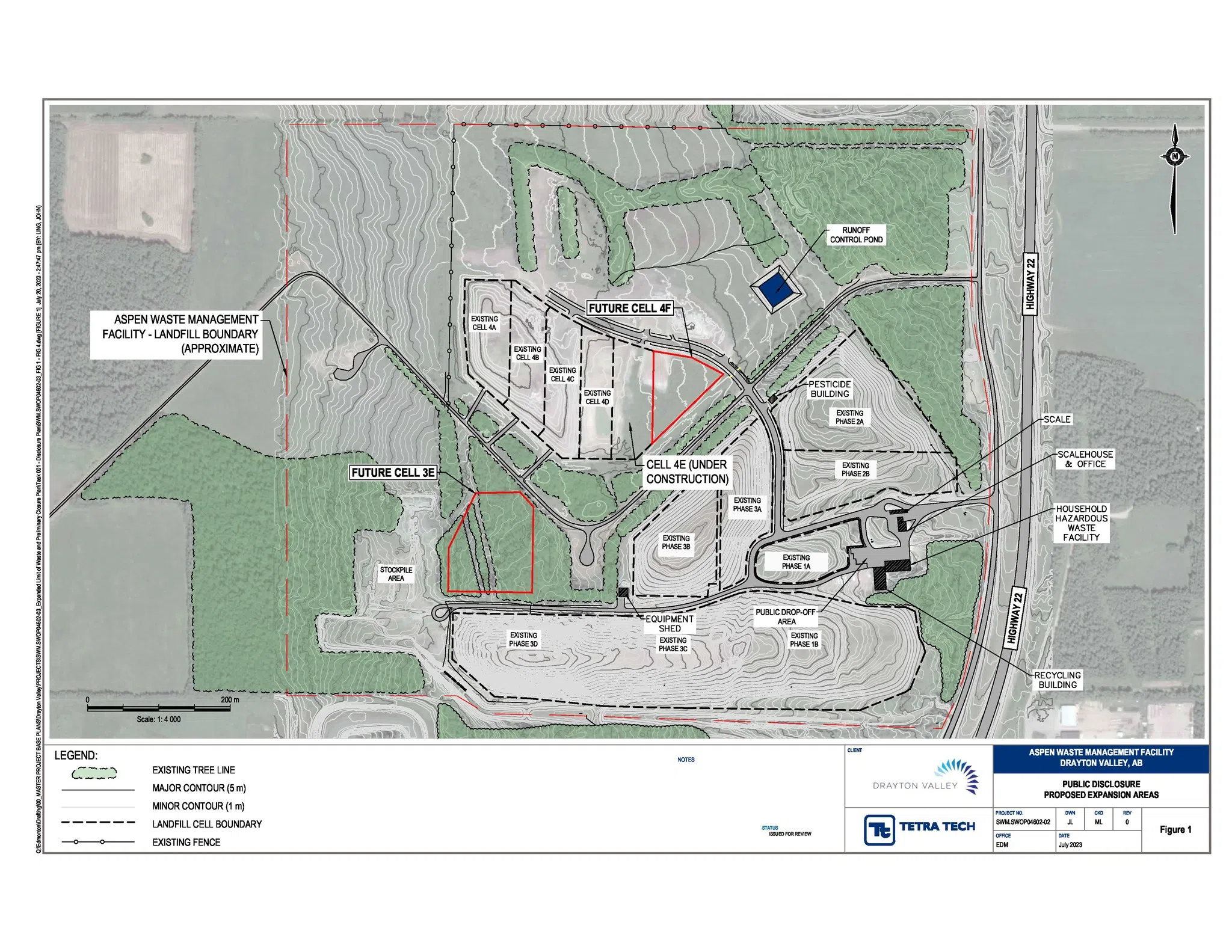 Tetra Tech Canada Inc. retained by Town of Drayton Valley for Aspen Waste Management Facility expansion