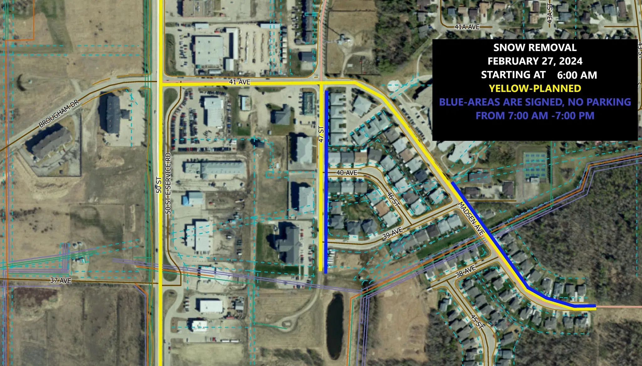 Drayton Valley snow removal activities - February 27