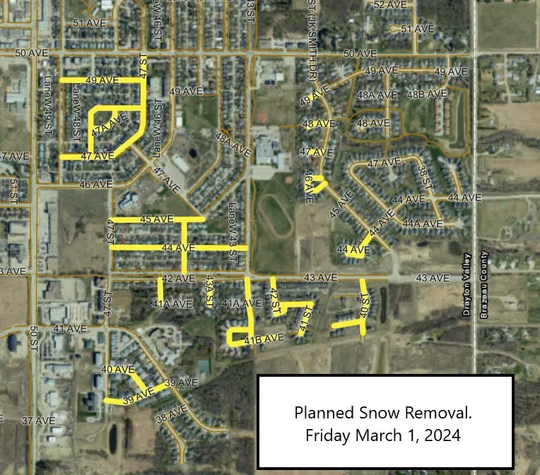 Drayton Valley snow removal activities - March 1