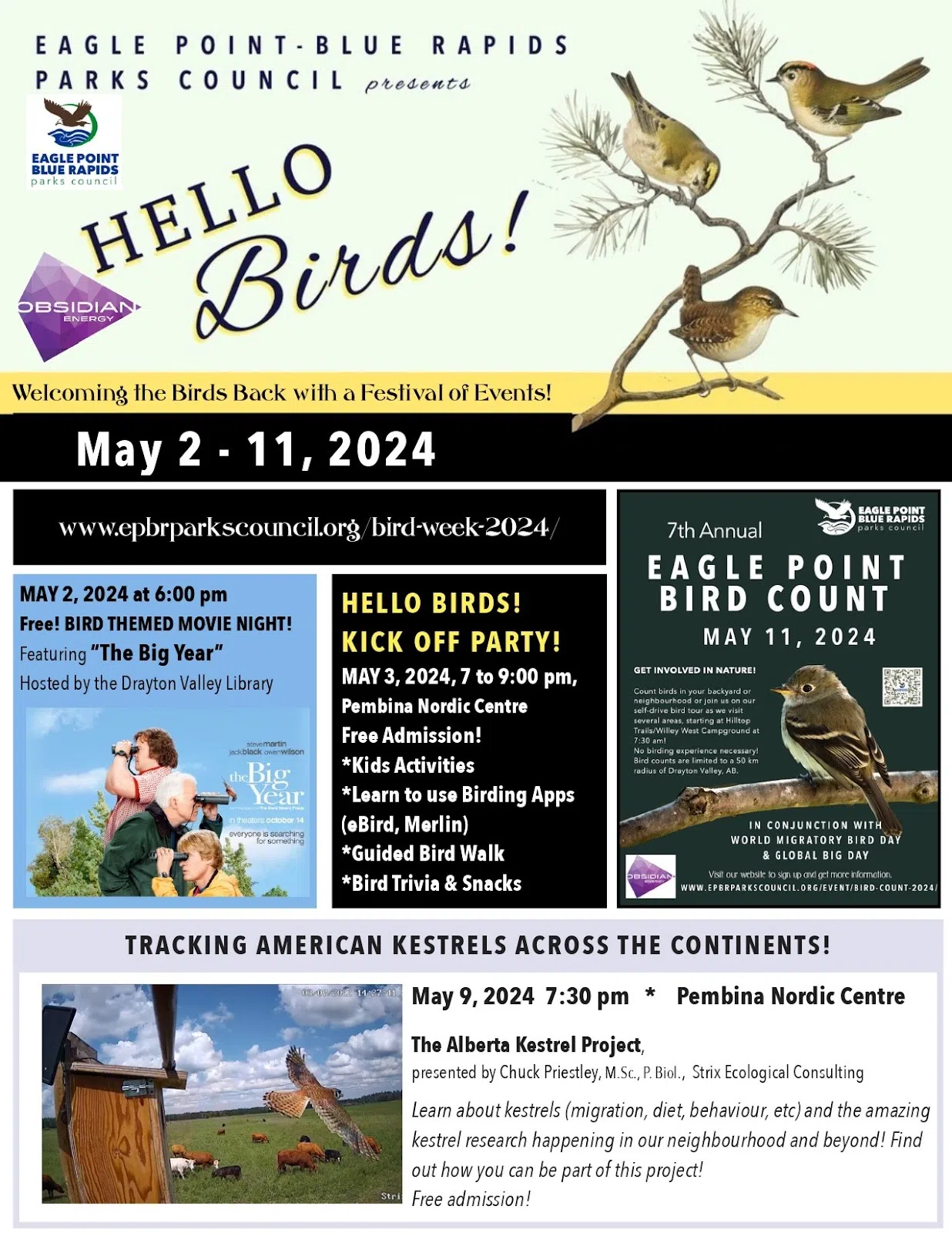 Eagle River - Blue Rapids Parks council hosting 2024 Hello Birds Festival
