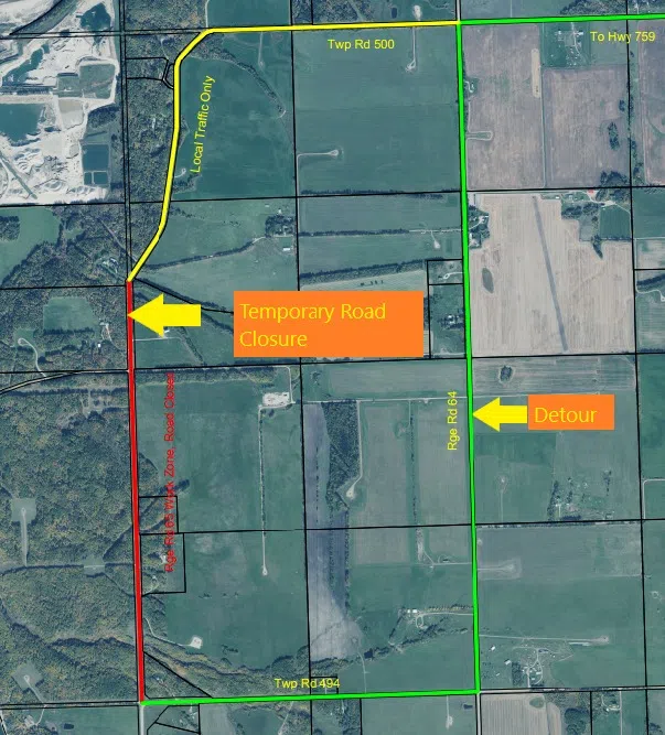 Brazeau County road closure coming in July