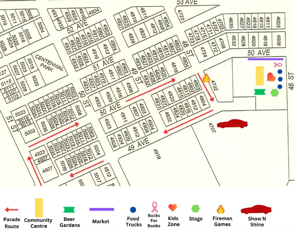 Village of Breton Canada Day parade route and activities