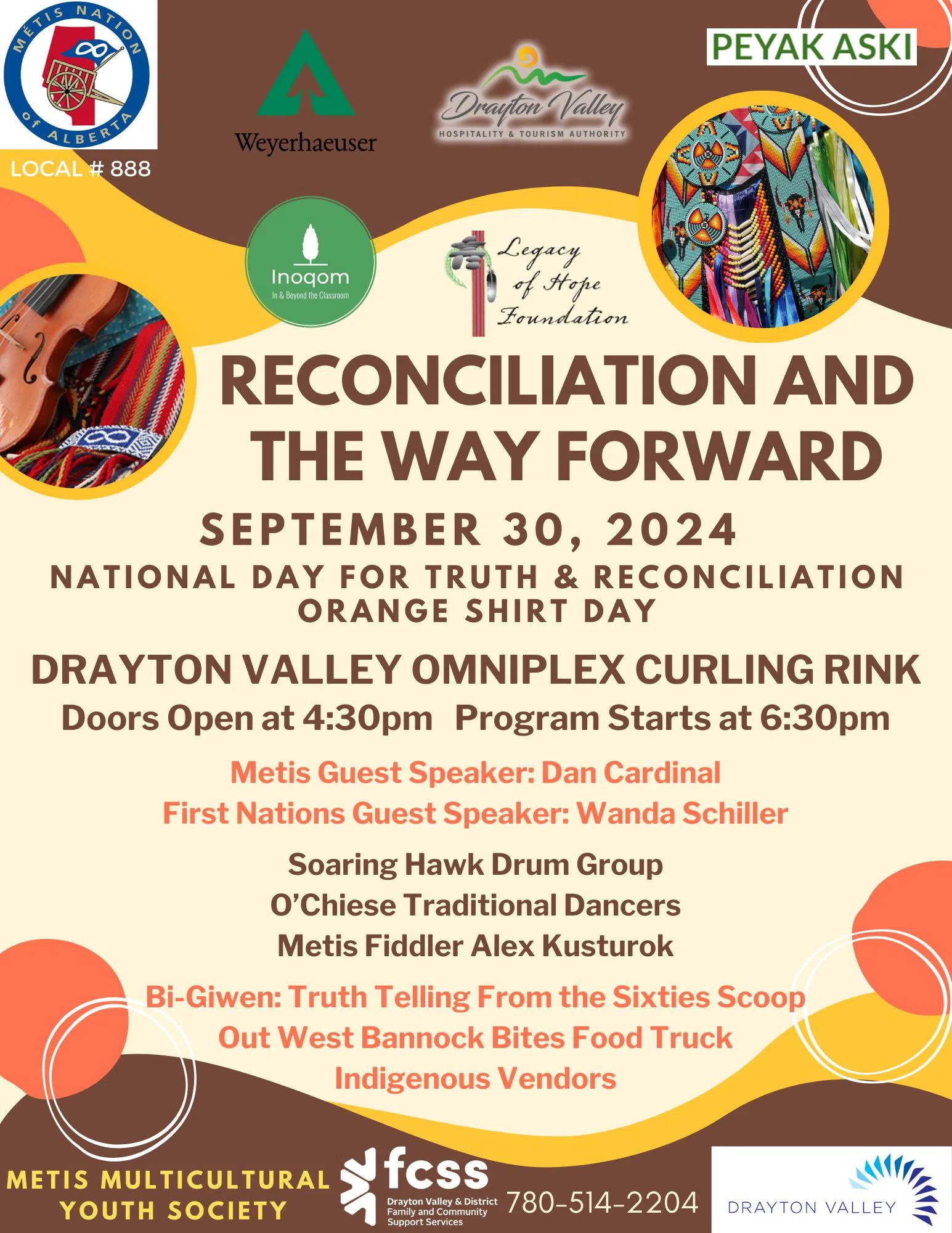 Truth and Reconciliation day events taking place in Drayton Valley