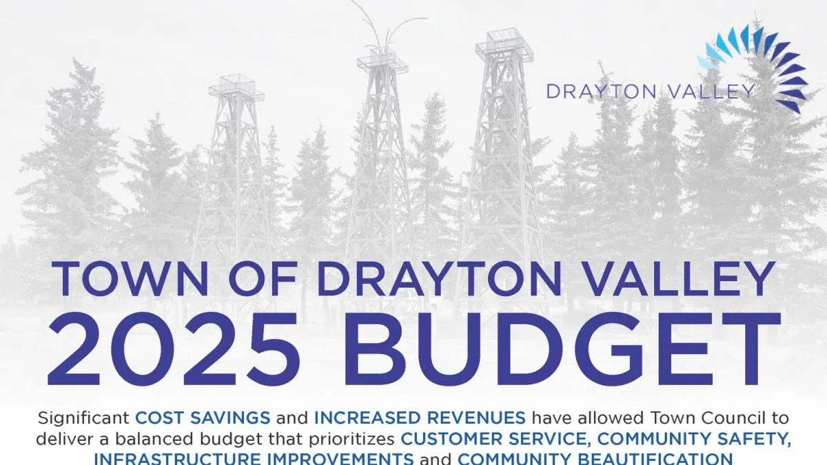 2025 Budget approved by Town of Drayton Valley Big West Country 92.9 FM