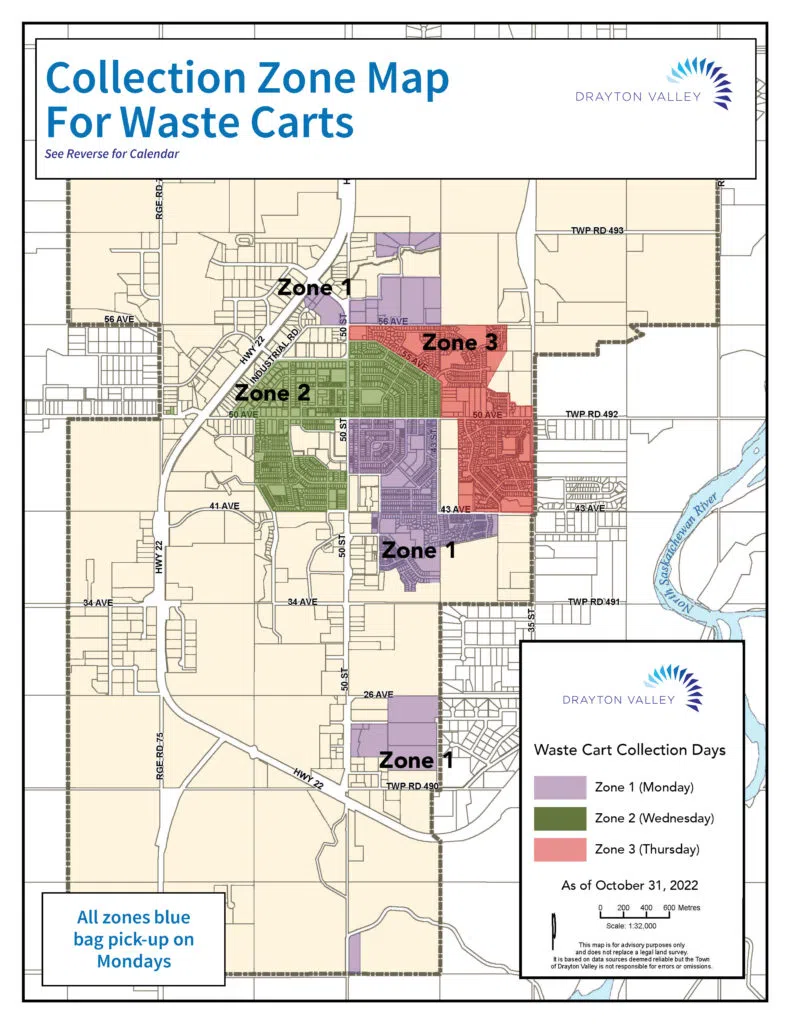 Drayton Valley 2025 waste collection schedule