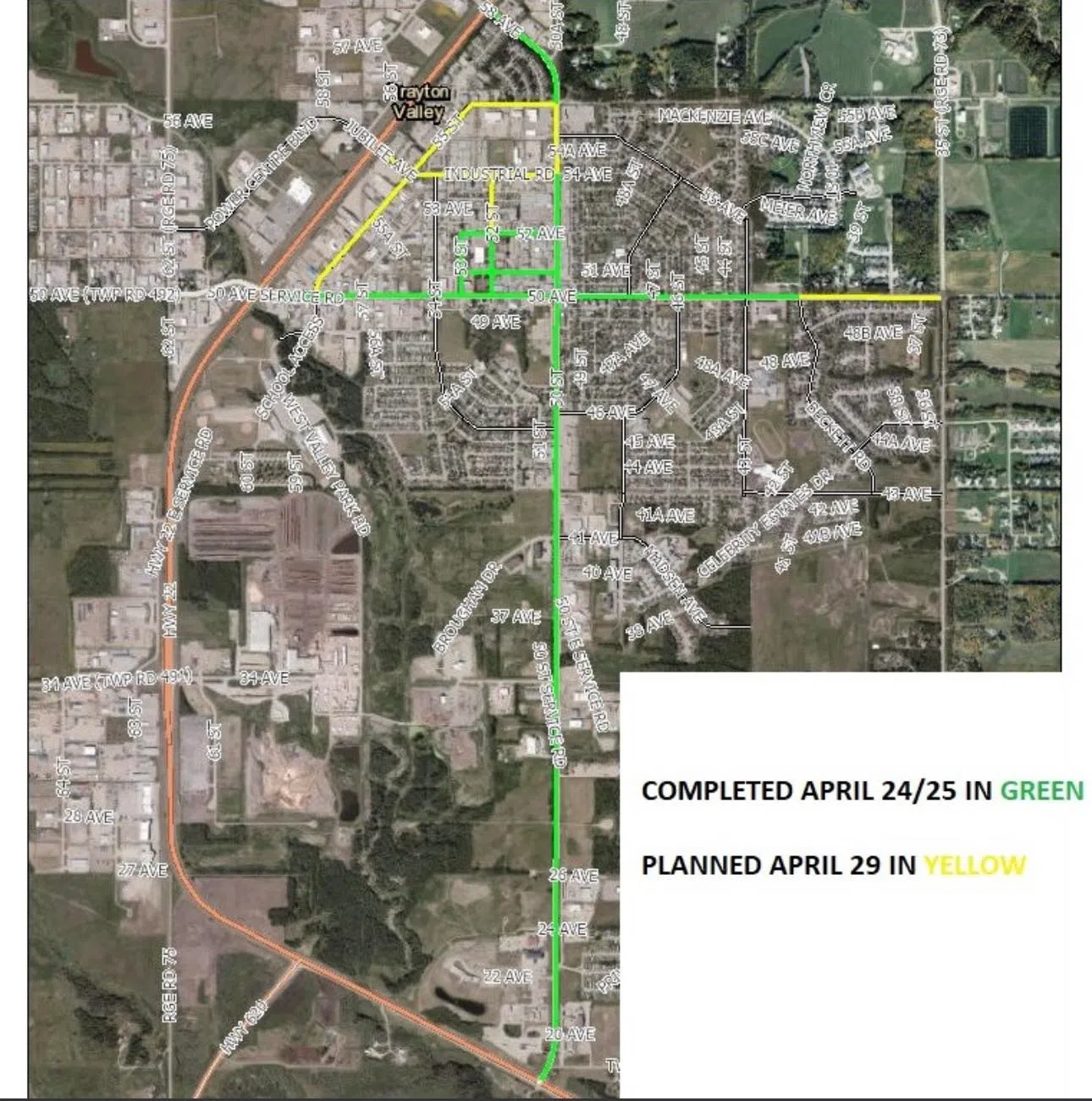 Crews resume street sweeping in Drayton Valley