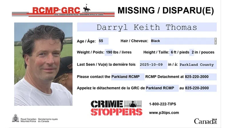 LOCATED: Darryl Keith Thomas, 55, of Parkland County