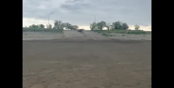 Stunning footage of the water level at Lake Diefenbaker