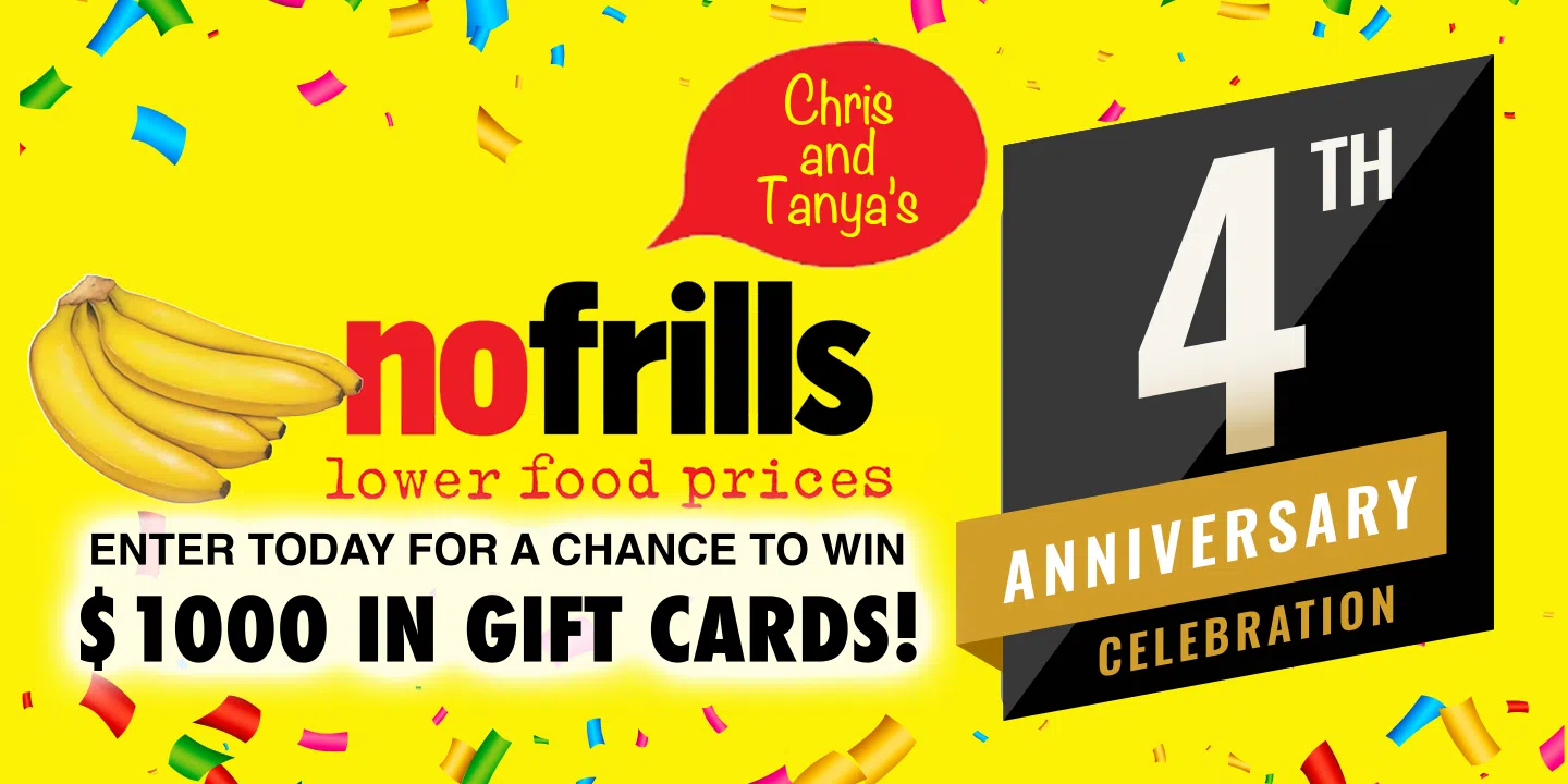 Chris and Tanya’s No Frills Anniversary Giveaway