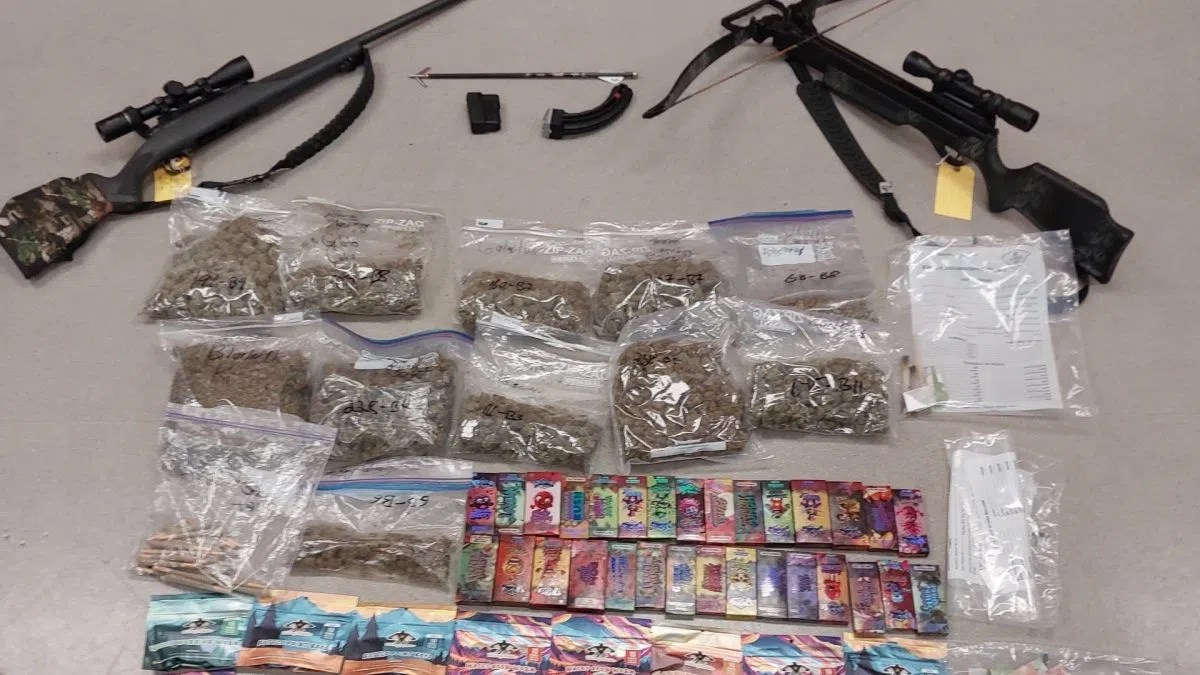 Cannabis, firearm, and crossbow found during Simcoe traffic stop, two charged